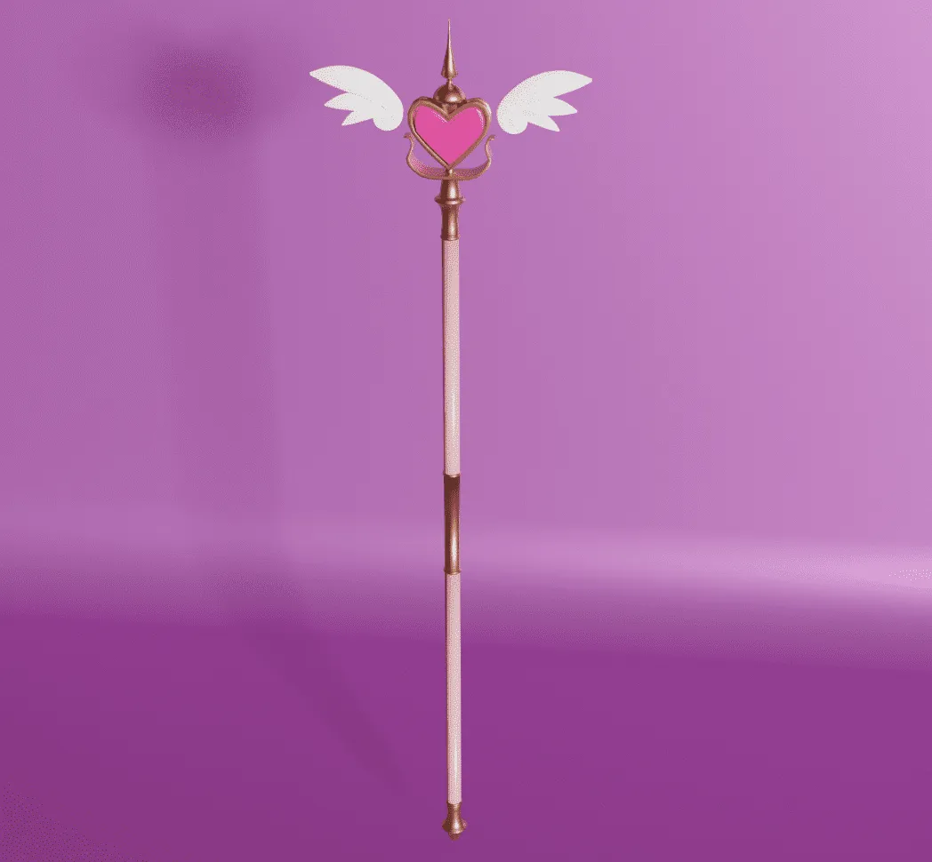 Heartwing Staff Rendering in Blender | Magical Girl Kamiko | This Mortal Coil Webcomic