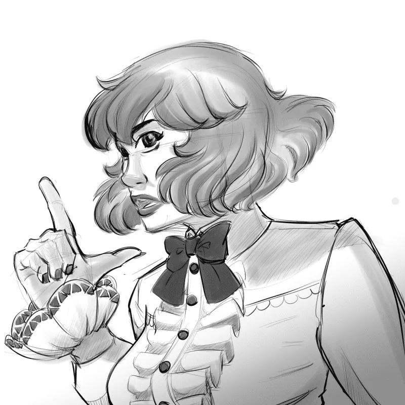 Kamiko Grayscale Bust | Magical Girl Kamiko