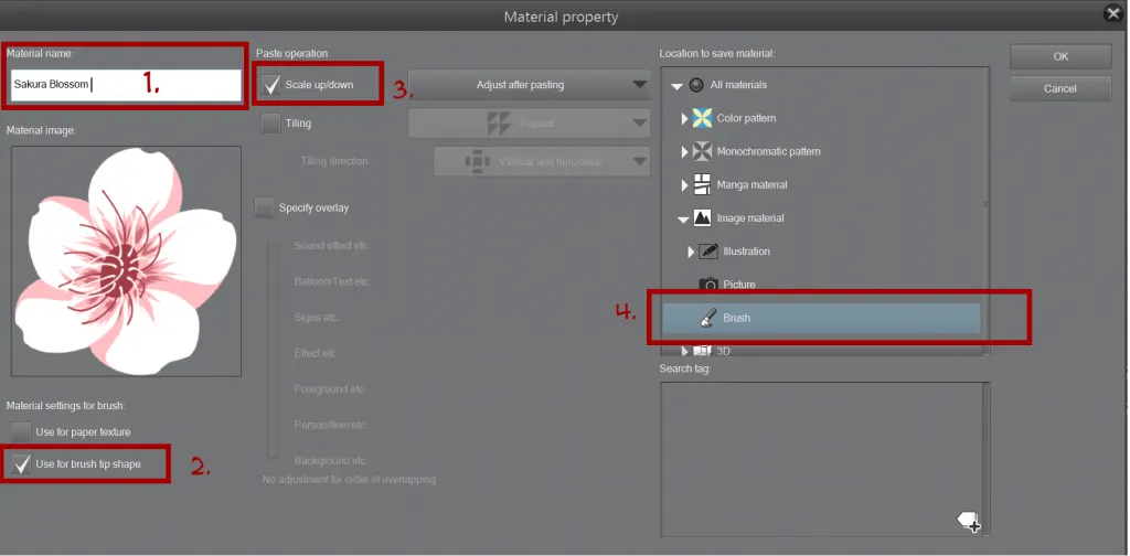 MS5 Material Dialog