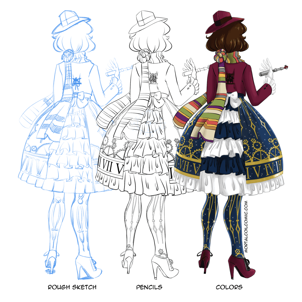 Lolita Fashion 13 TARDIS Dress Artbook This Mortal Coil