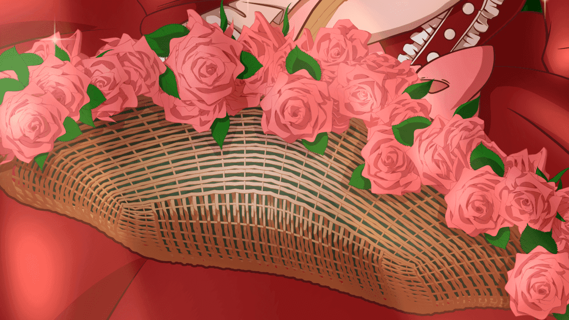 Kamiko Digital Christmas Postcard 2020 |Flower Wicker Basket | This Mortal Coil Webcomic
