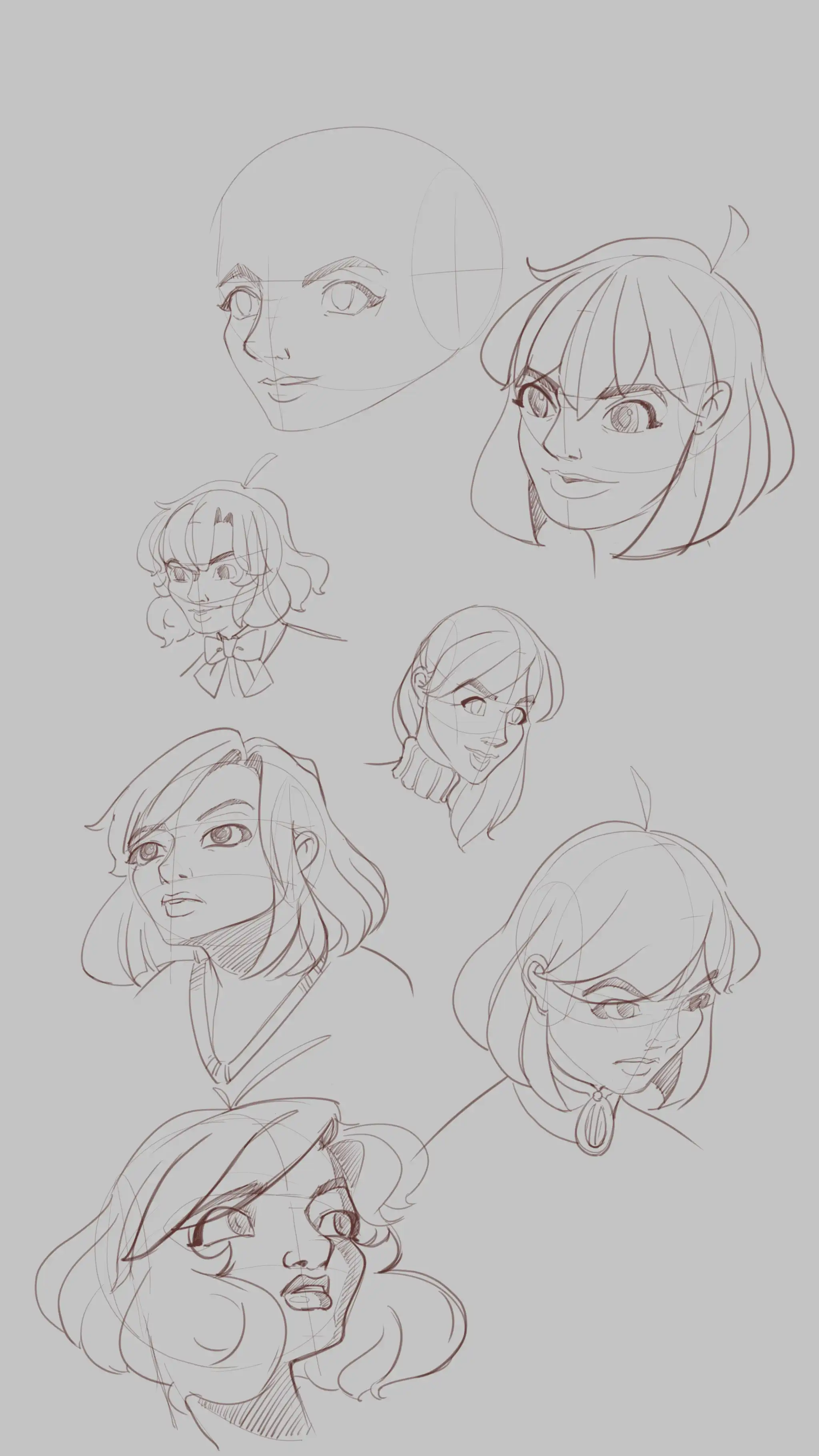 Sketches 03/01/2023, Natsumi, Lolita Fashionista, Head Practice
